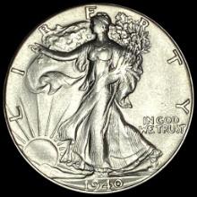 1940-S Silver Walking Liberty Half Dollar CLOSELY UNCIRCULATED