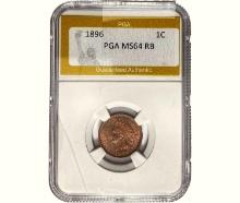 1896 Indian Head Cent PGA MS64 RB