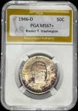 1946-D Booker T. Washington 50C PGA MS67