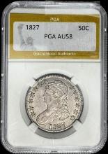 1827 Capped Bust Half Dollar PGA AU58