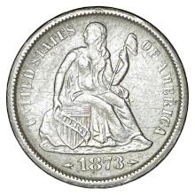 1873 Seated Liberty Dime CLOSELY UNCIRCULATED