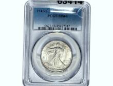 1945-S Walking Liberty Half Dollar PCGS MS66