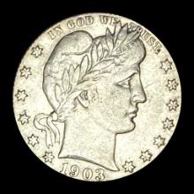 1903 Barber Silver Quarter LIGHTLY CIRCULATED