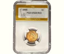 1888 Indian Head Cent PGA MS64 RED