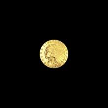 1908 Indian Head $2.5 Gold Quarter Eagle CLOSELY UNCIRCULATED