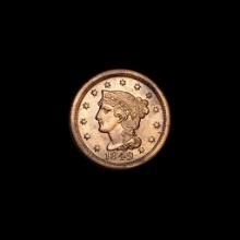 1849 Braided Hair Large Cent CLOSELY UNCIRCULATED