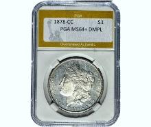 1878-CC Morgan Silver Dollar PGA MS64+ DMPL