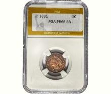 1881 Indian Head Cent PGA PR66 RB