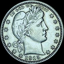 1915-D Silver Barber Quarter CHOICE AU