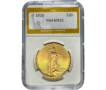 1928 $20 Gold Double Eagle PGA MS65