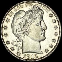 1915-D Silver Barber Half Dollar CLOSELY UNCIRCULATED