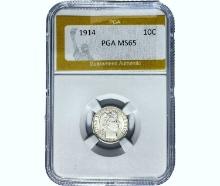 1914 Barber Dime PGA MS65