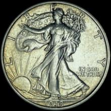 1918-S Walking Liberty Half Dollar CHOICE AU