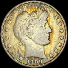 1909-O Silver Barber Half Dollar LIGHTLY CIRCULATED