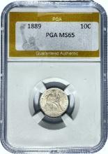 1889 Seated Liberty Dime PGA MS65