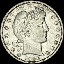 1906-O Silver Barber Half Dollar CLOSELY UNCIRCULATED