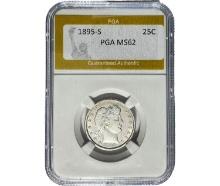1895-S Barber Quarter PGA MS62