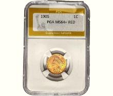 1905 Indian Head Cent PGA MS64+ RED