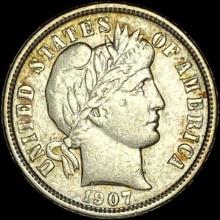 1907-O Silver Barber Dime CLOSELY UNCIRCULATED