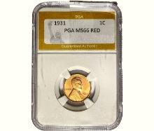 1931 Wheat Cent PGA MS66 RED
