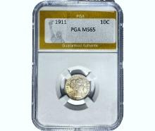 1911 Barber Dime PGA MS65