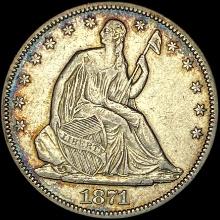 1871 Seated Liberty Half Dollar CLOSELY UNCIRCULATED