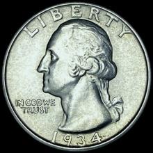 1934 Silver Washington Quarter CHOICE BU