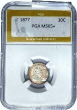 1877 Seated Liberty Dime PGA MS65+