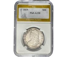1825 Capped Bust Half Dollar PGA AU58