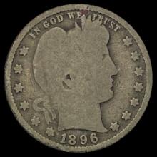 1896 Barber Quarter NICELY CIRCULATED