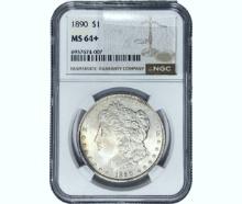 1890 Morgan Silver Dollar NGC MS64+