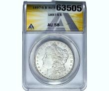 1897-S Morgan Silver Dollar ANACS AU58