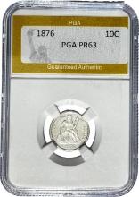 1876 Seated Liberty Dime PGA PR63