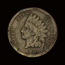 1909-S Indian Head Cent LIGHTLY CIRCULATED