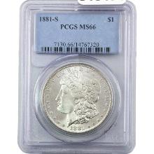 1881-S Morgan Silver Dollar PCGS/ICG MS66