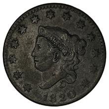 1820 Coronet Head Large Cent LIGHTLY CIRCULATED