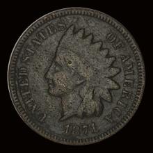 1871 Indian Head Cent LIGHTLY CIRCULATED