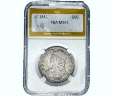 1831 Capped Bust Half Dollar PGA MS62