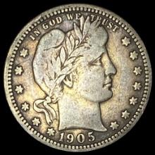 1905-O Silver Barber Quarter LIGHTLY CIRCULATED