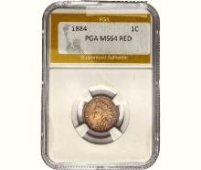 1884 Indian Head Cent PGA MS64 RED