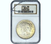 1923 Silver Peace Dollar NGC MS64
