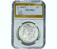 1898-S Morgan Silver Dollar PGA MS62