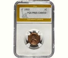 1950 Wheat Cent PGA PR65 CAMEO
