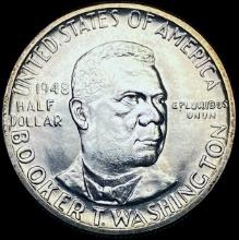 1948 Silver Half Dollar Booker T. Washington GEM BU