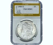 1900-S Morgan Silver Dollar PGA MS63