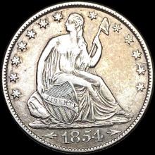 1854-O Silver Half Dollar NEARLY UNCIRCULATED
