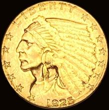 1925 Indian Head Gold $2.50 Quarter Eagle CLOSELY UNCIRCULATED