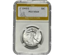 1945-S Walking Liberty Half Dollar PGA MS64