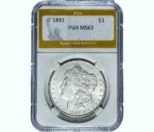 1892 Morgan Silver Dollar PGA MS63