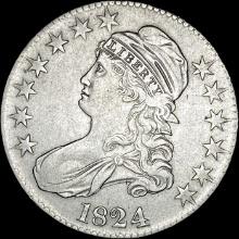 1824 Capped Bust Half Dollar CLOSELY UNCIRCULATED